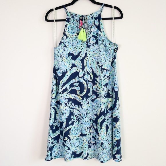 Lilly Pulitzer Margot Blue High Tide Scuba Swing Dress - Picture 5 of 11